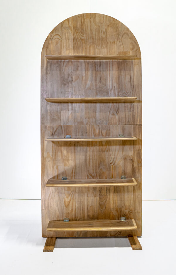 RUSTIC WOOD BACKDROP WITH SHELVES - Image 2