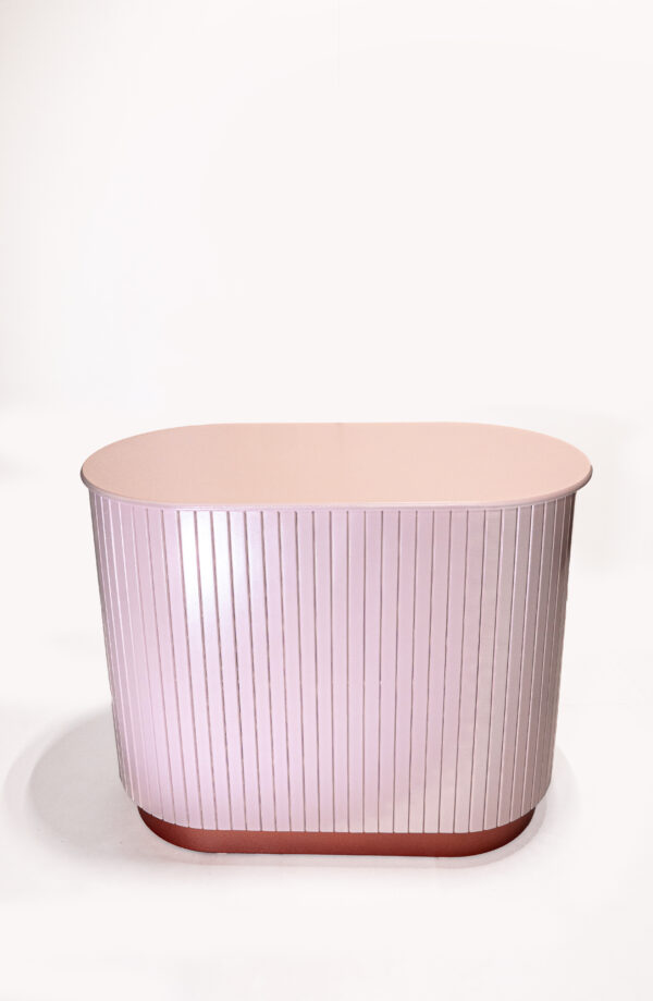 RIPPLE OVAL PINK TABLE MESA