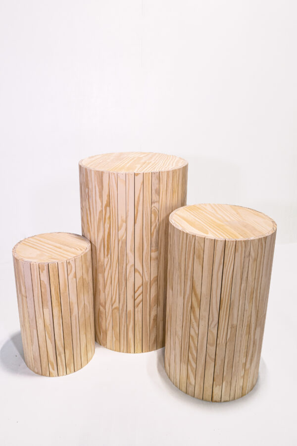 RIPPLE WOOD PEDESTAL SET - Image 2