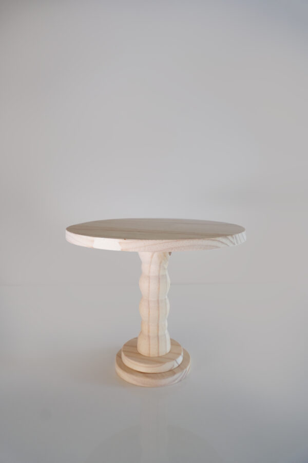 NATURAL WOOD CAKE STAND MEDIUM