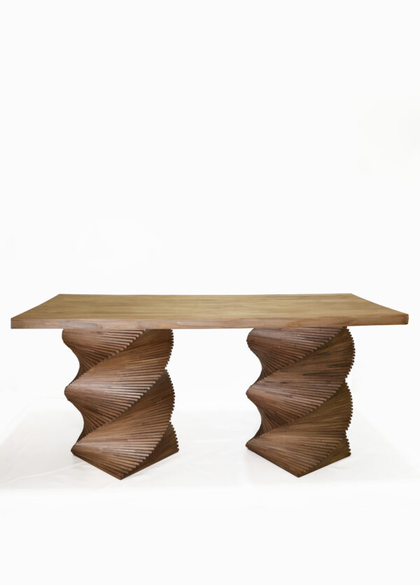 TWISTED WOOD RECTANGULAR TABLE