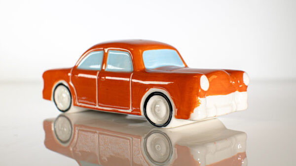 ORANGE PORCELAIN CAR - Image 2