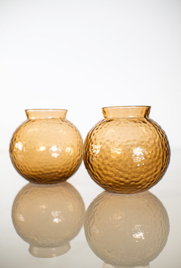 SMALL BROWN GLASS VASE