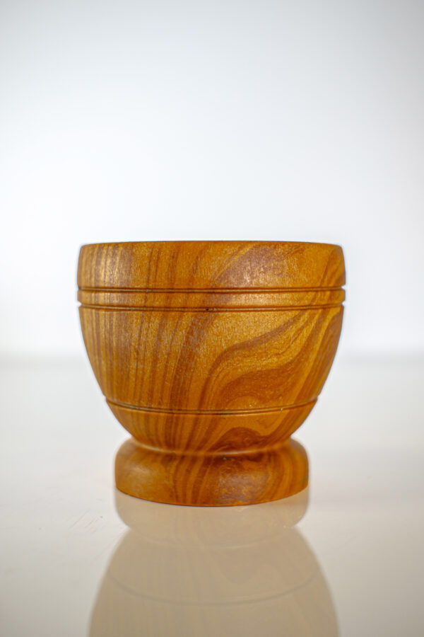 LOW WOOD VASE