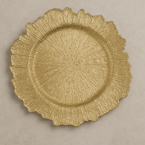 CHARGER PLATE - GOLD CORAL