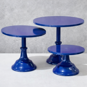 ROUND PEDESTAL CAKE STAND DARK BLUE